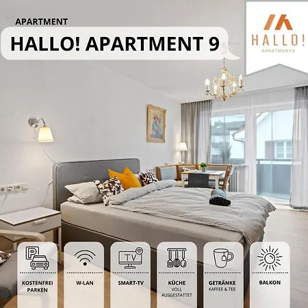 Hallo!-apartment 9: Cozy City Center With Sunny Balcony Apartment